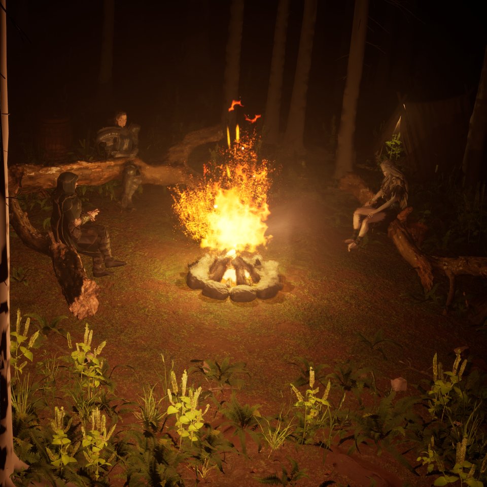 Helden am Lagerfeuer in Endara: Gloamreach